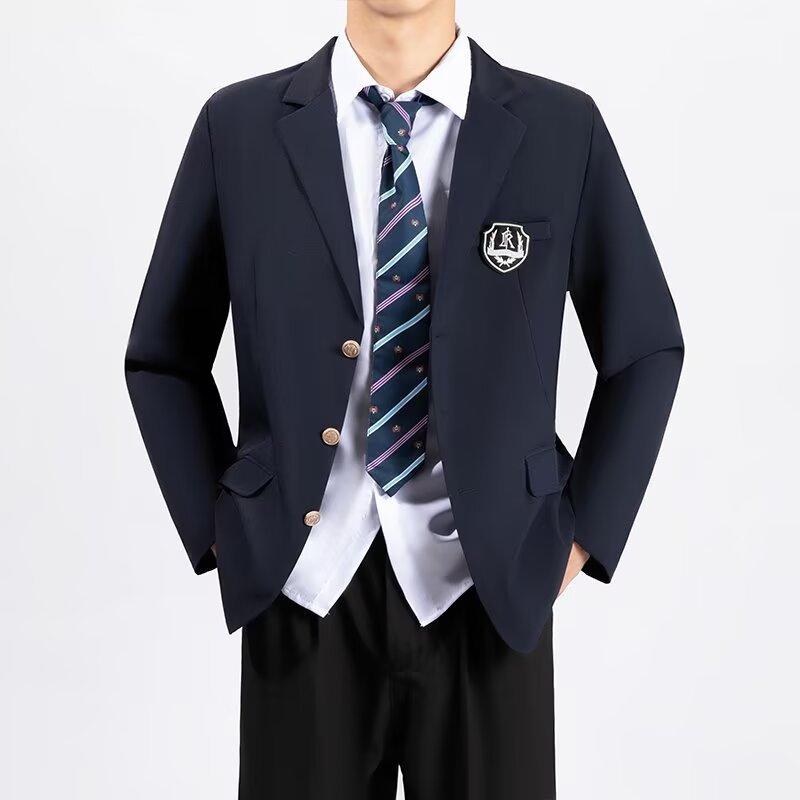 スーツ メンズ 男性用 秋冬 トレンド 韓国ファッション おしゃれ スタイリッシュ ゆったり ルーズフィット 香港風 リネン 麻素材 スーツセットアップ 4点セット ビジネス カジュアル オフィス パーティー 結婚式 ネイビー ブラック