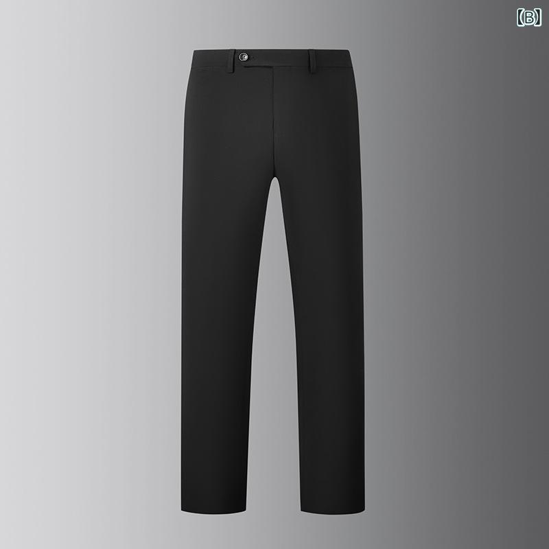 スーツ メンズ ビジネス フォーマル セットアップ 大きいサイズ 結婚式 冠婚葬祭 通勤 オフィス ダブルボタンジャケット パンツ ゆったり ルーズフィット 体型カバー アセテート混紡 高級感 上質 通年 ビジカジ