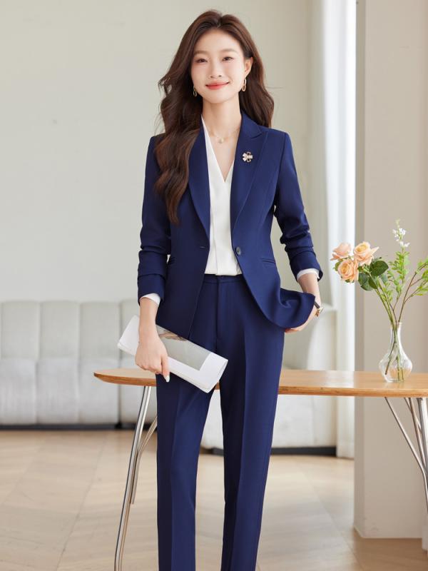 スーツ レディース 女性用 長袖 ジャケット ブレザー セットアップ パンツ スカート フォーマル ビジネス オフィス 通勤 就活 面接 リクルート ホテル フロント 制服 ポリエステル スパンデックス 上品 エレガント