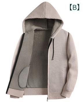 ニット メンズ 裏起毛 ベルベット ジップアップカーディガン スタンドカラー 大きいサイズ 秋冬 綿混 アセテート混紡 長袖 無地 ウォッシャブル しわになりにくい カジュアル 韓国風