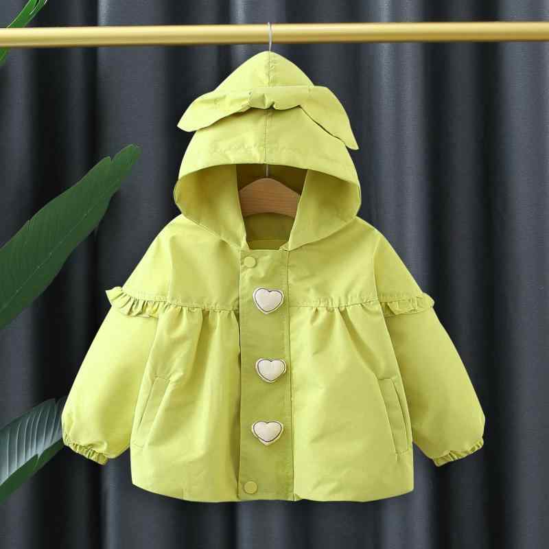 アウター ベビー キッズ 女の子 フード付き 長袖 カジュアル ジップアップ カーディガン かわいい リボン 無地 ミドル丈 秋冬 柔らか素材 ポリエステル混