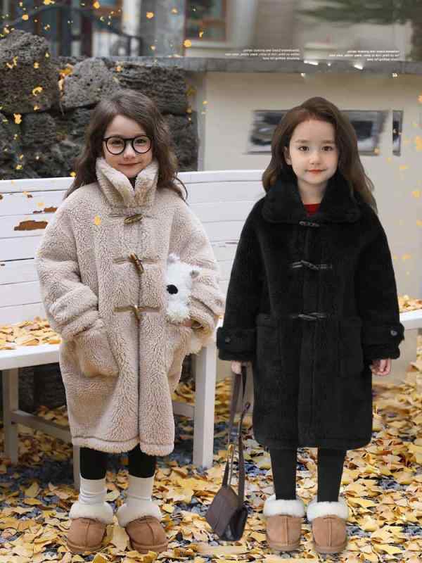 コート 女の子 キッズ 子供服 冬物 裏起毛 保温 防寒 あったか もこもこ ふわふわ フリース テーラードカラー 襟付き シンプル かわいい おしゃれ 厚手 ...