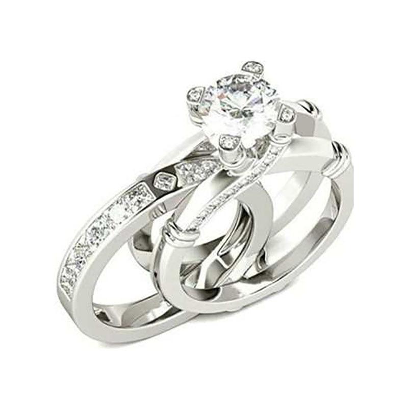 指輪 メンズ レディース 合金製 電気メッキ加工 ジルコニア 幾何学デザイン ペアリング 複数セット ファッションリング シルバー ゴールド ローズゴールド 5号〜11号対応