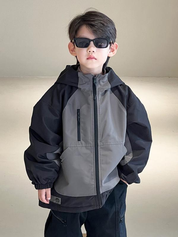 アウター 男の子 キッズ マウンテンパーカー 裏ボア 中綿入り 厚手 防寒 フード付き ジップアップ 冬 通学 通園 おしゃれ カジュアル 韓国ファッション ポ...