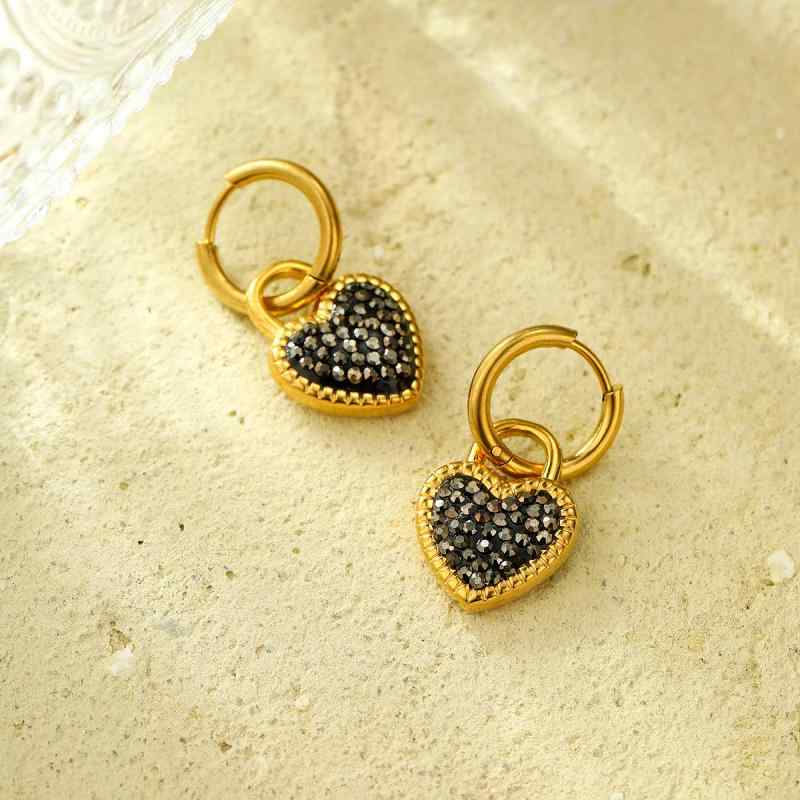 ピアス レディース チタン鋼 金属アレルギー対応 ハート形 ジルコニア 上品 シンプル おしゃれ 変色しにくい オフィス カジュアル 普段使い