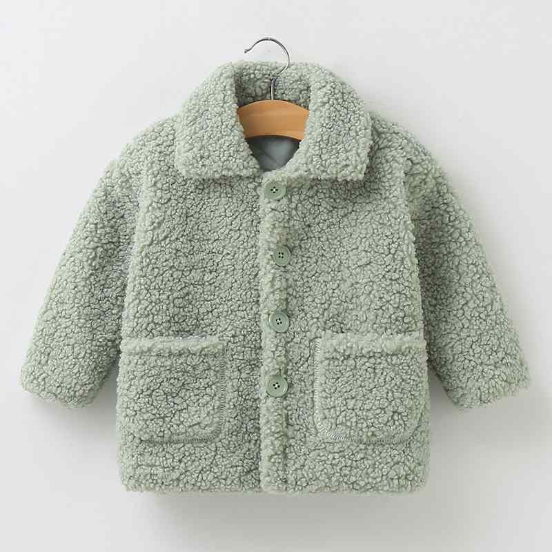 コート キッズ 男女兼用 冬服 韓国風 UKスタイル 厚手 暖か 無地 ミドル丈 アウター 襟付き シングルボタン 柔らかな肌触り ポリエステル 通園 通学 ホ...