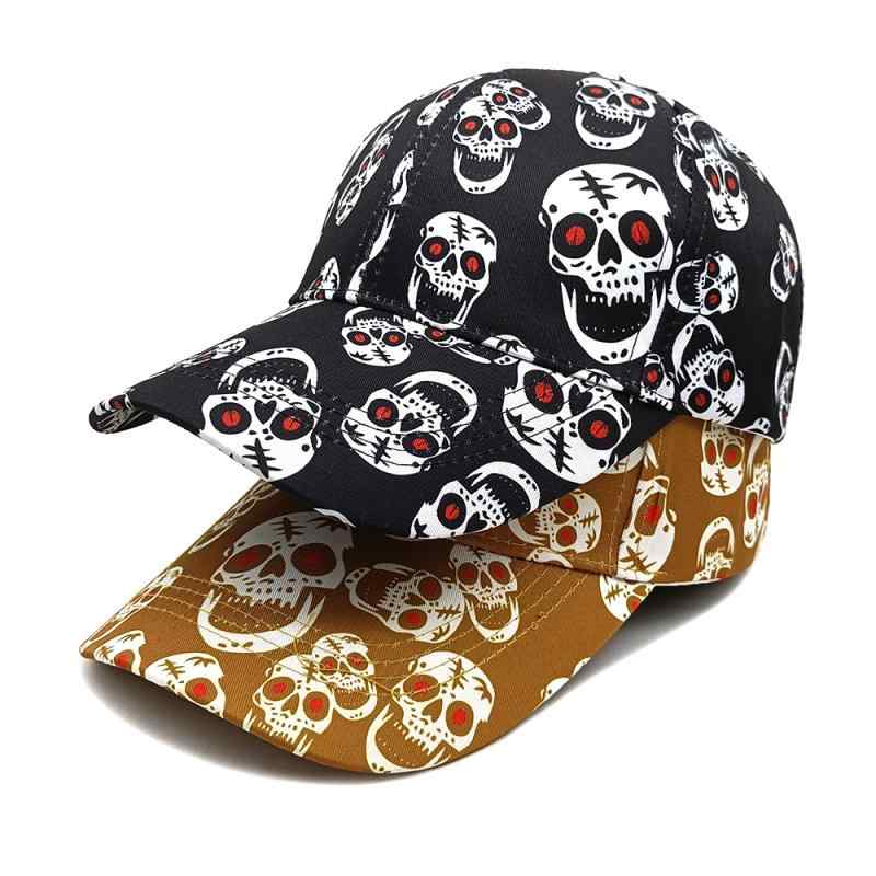 ベースボールキャップ メンズ レディース 男女兼用 カーブキャップ 赤い目スカルプリント UVカット 日..