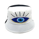 バケットハット サファリハット キッズ 男の子 女の子 小学生 男女兼用 日よけ 紫外線対策 UVカット 通気性 目玉柄 アイモチーフ プリント キャラクター ...