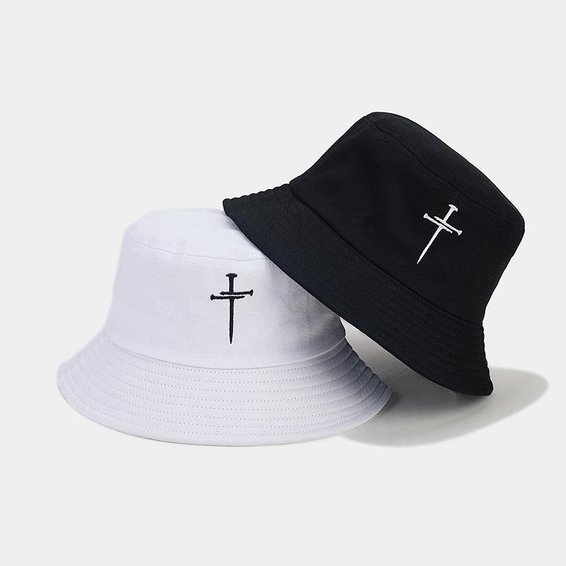 バケットハット 男女兼用 ユニセックス UVカット 日よけ 遮光 つば広 防風 通気性 クロスネイル 刺繍 ..