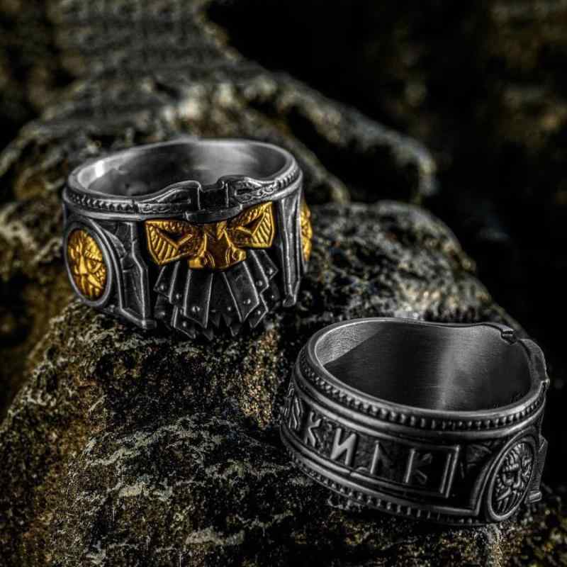 指輪 メンズ ゲーム アニメ ウォーハンマー オールドワールド シグマーの時代 ドワーフ アイアンブレー..