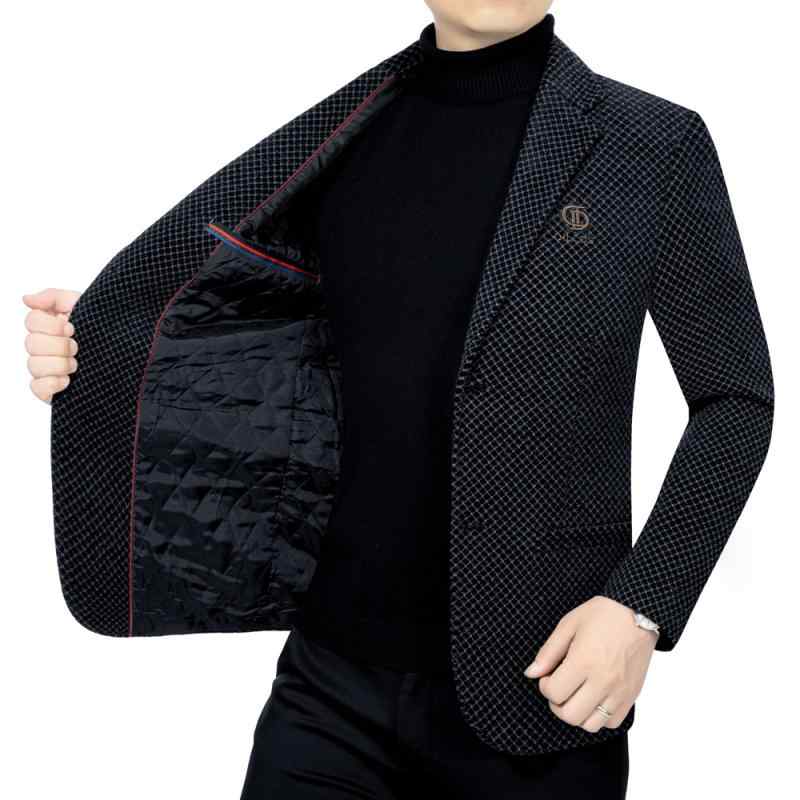 テーラードジャケット メンズ 防風 形態安定 スリムフィット 高級感 ビジネス カジュアル 通勤 紳士 秋冬 ウール コットン混 無地 長袖 シングルジャケット 色落ちしにくい ネイビー ブラウン