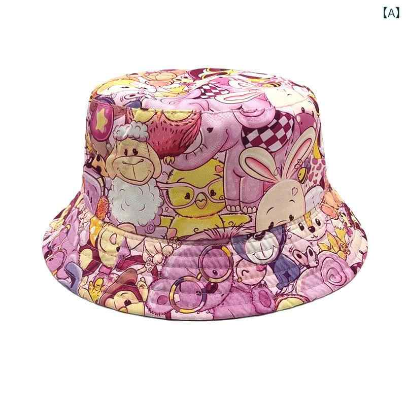 帽子 キッズ 男の子 女の子 兼用 UVカット 日よけ 通気性 カートゥーン柄 かわいい...