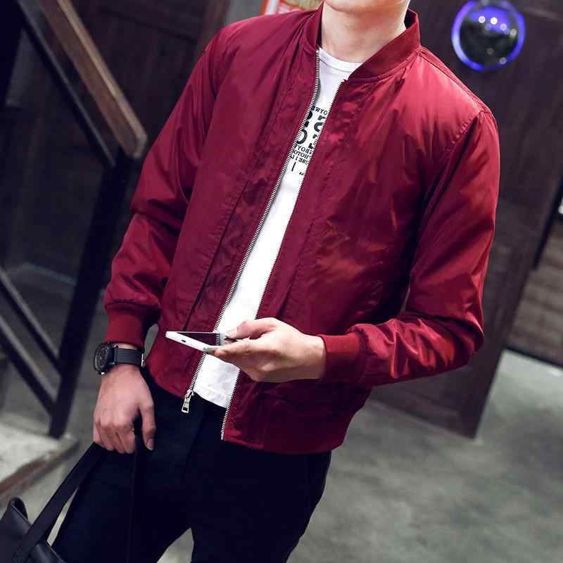 ジャケット メンズ 男性用 ブルゾン 薄手 UVカット 接触冷感 韓国ファッション スタンドカラー スリムフィット カジュアル 大きいサイズ 春秋 切り替え