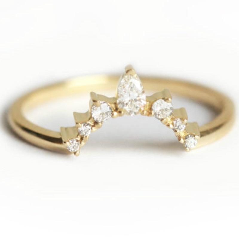 指輪 レディース S925シルバー 9K電気メッキ ジルコニア 幾何学模様 欧米スタイル 上品 エレガント ファッションリング カジュアル フォーマル ホワイト ゴールドカラー 春夏