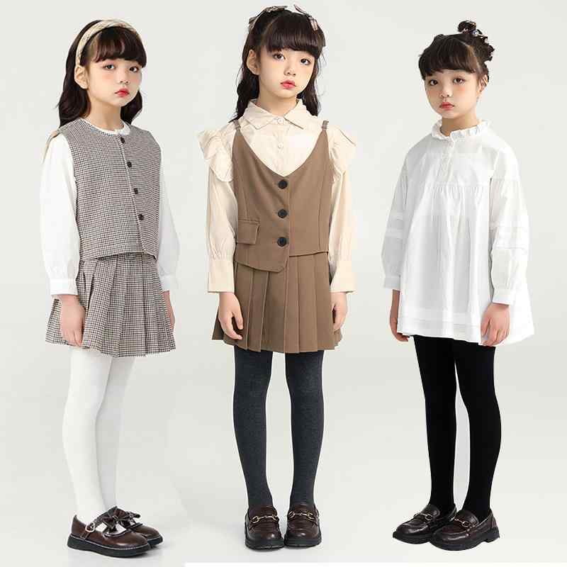 タイツ 女の子 キッズ 秋冬 厚手 裏起毛 保温 ダンス 滑り止め 毛玉防止 無地 かわいい 通気性 8歳以上 140cm以上向け 黒 白 グレー 定番カラー