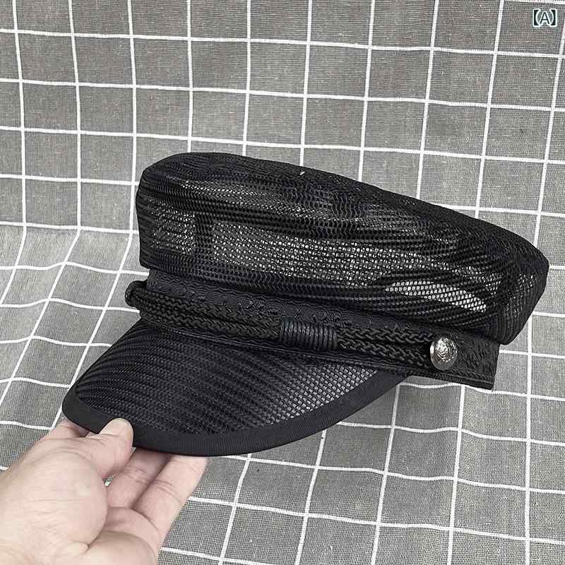 ・カテゴリ: 平天帽・主な素材: ポリエステル・キャップトップ: フラットトップ・つばのスタイル: ショートブリム・機能: UVカット、通気性、日よけ・カラー展開: ブラック、ホワイト、カーキ・サイズ展開: M (頭囲55-59cm、調整可...