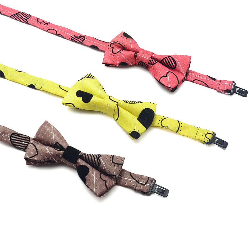 蝶ネクタイ キッズ 男の子 女の子 幼児 小学生 ベビー 韓国風 キャラクター柄 レッド イエロー ブラウン ポリエステル 卒園式 入学式 発表会 結婚式 パーティー フォーマル