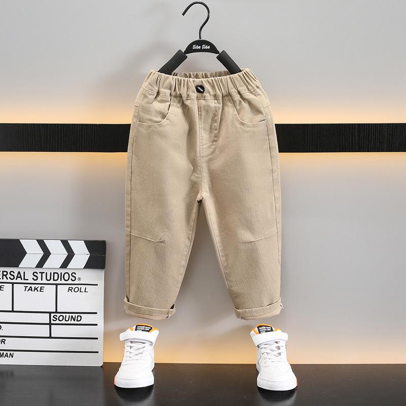 パンツ キッズ 男の子 春秋 綿 やわらか ワークパンツ カジュアル 長ズボン おしゃれ かわいい 着回し ベーシック ベビー 男児 カーキ ダークグレー