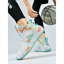 バスケットボールシューズ メンズ ツートンカラー 合成皮革アッパー メッシュ裏地 通気性 ハイカット 滑り止め グリップ力 学生 トレーニングシューズ 春夏秋