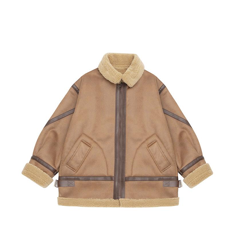 キッズアウター 子供服 男女兼用 スエード調 裏ボア フリース 極厚 中綿ジャケット 暖かい 防寒 柔らかな肌触り ジップアップ 襟付き カジュアル ジュニア ...