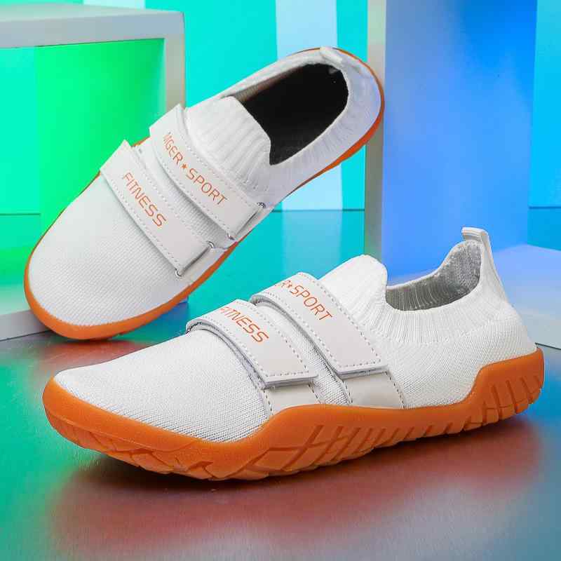 フィットネスシューズ メンズ レディース 通気性 軽量 滑り止め マジックテープ ソフトソール ジム トレーニング ランニング ヨガ 縄跳び デッドリフト 筋トレ フライニットアッパー 天然ゴム底 オールシーズン