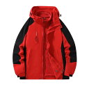 マウンテンパーカー メンズ レディース 男女兼用 ペア 防風 防水 透湿 3WAY 多機能 裏ボア 厚手 秋冬 フード付き 切り替え ゆったり アウトドア 登山...