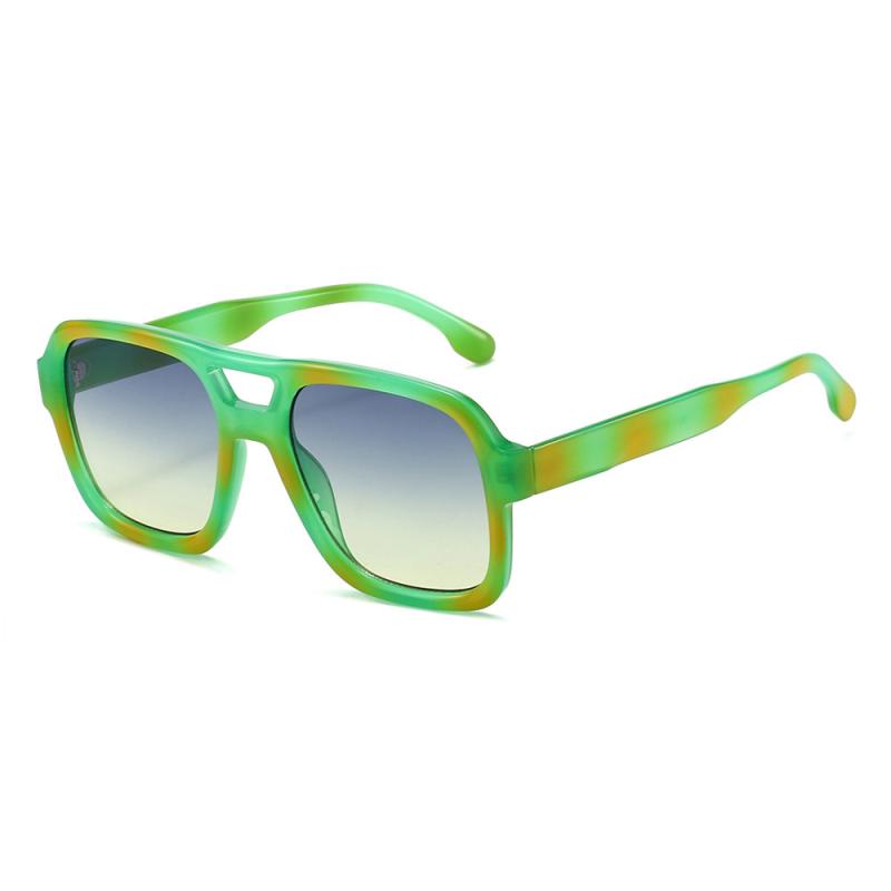 サングラス メンズ レディース パイロット ダブルブリッジ レトロ クラシック UV400カット 運転 ドライブ用 アウトドア レジャー 紫外線対策 PCレンズ フルリム スクエア型 シンプル カジュアル SNS風 おしゃれ