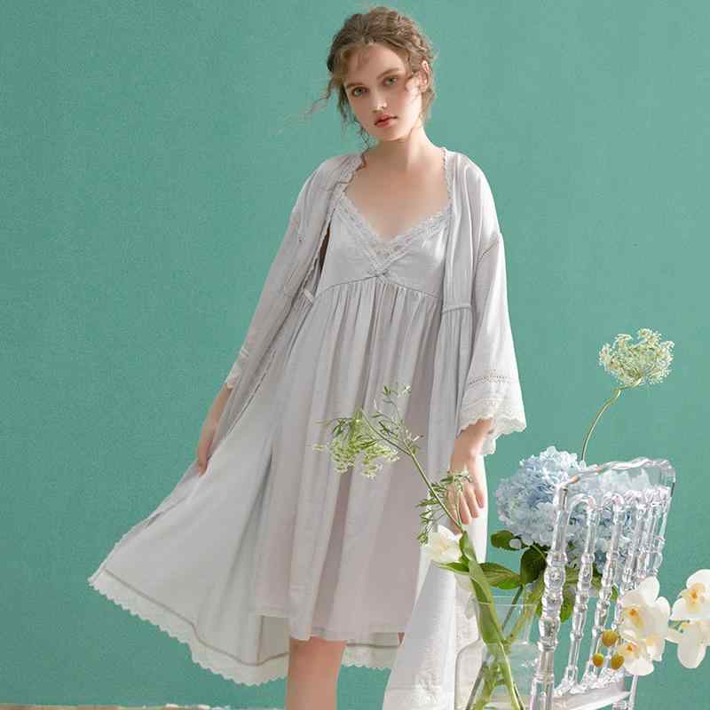 ネグリジェ レディース キャミソール ナイトローブ 2点セット 春夏 ブライダル ウェディング 花嫁 レー..