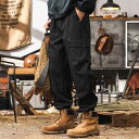 カーゴパンツ メンズ シワになりにくい ストレッチ ゆったり ワイド ストレート アメカジ ワーク カジュアル ロング丈 ボトムス 男性用 秋冬