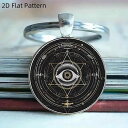 キーホルダー キャラクター おしゃれ ファッション 黒い目玉模様 円形 ガラス 合金 ペンダント キーリング 吊り下げアクセサリー プレゼント ギフト 旅行記念...