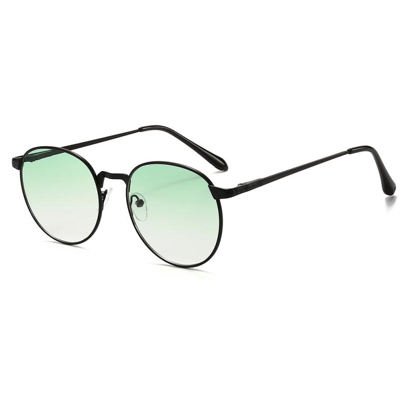 サングラス UVカット スプリングテンプル レトロ クラシック 欧米スタイル オーバルフレーム メタルフレーム ドライブ ファッション小物 お出かけ