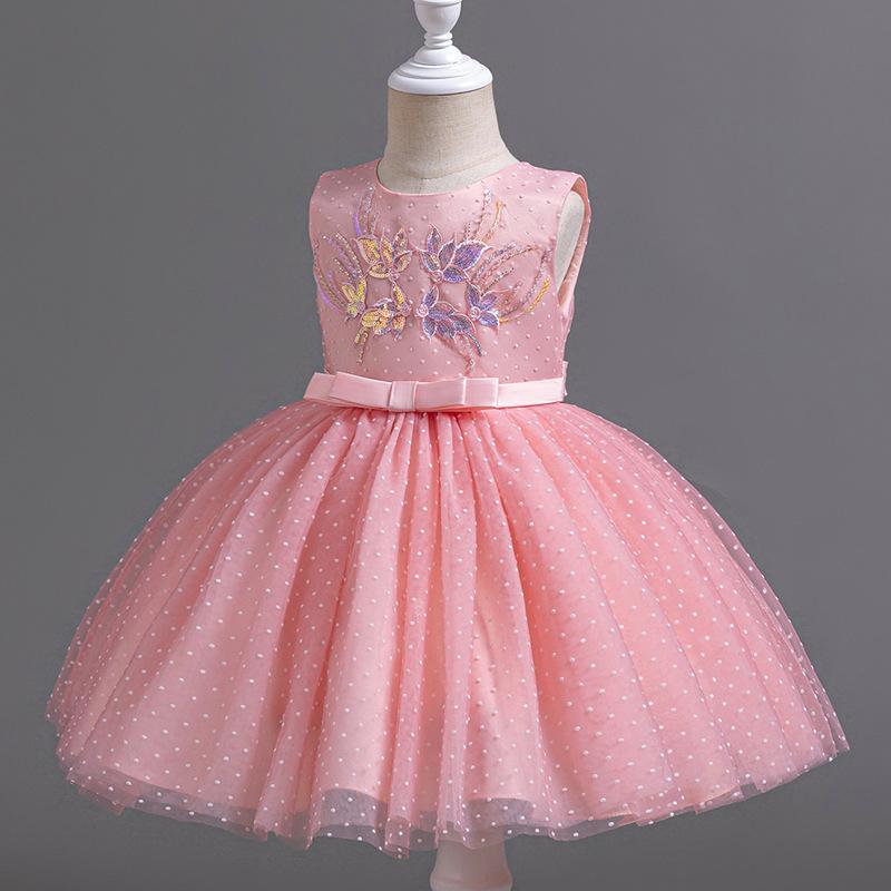 ドレス ワンピース キッズ 女の子 夏用 プリンセス フォーマル 発表会 結婚式 ウェディング フラワーガ..