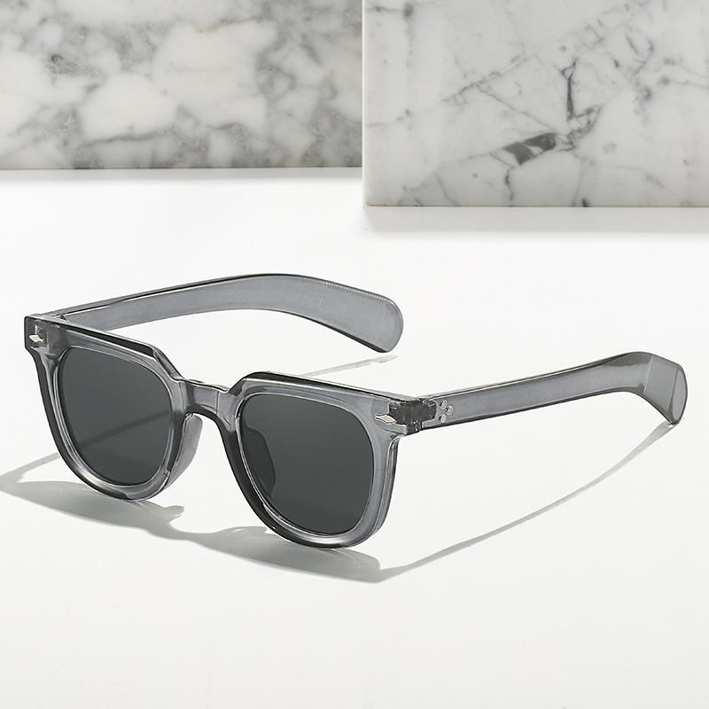 サングラス レディース スクエア型 UVカット 小顔効果 欧米風 リベットスタッズ 軽量 PC ポリカーボネート 耐衝撃 おしゃれ 通勤 旅行 ドライブ(4)