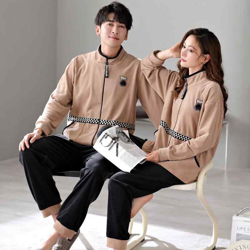 パジャマ ルームウェア メンズ レディース ペア カップル 秋冬 厚手 マイクロフリース サンゴフリース 保温 快適 ゆったり 大きいサイズ 長袖 長ズボン セットアップ ストレッチ 部屋着 外出着 ワンマイルウェア