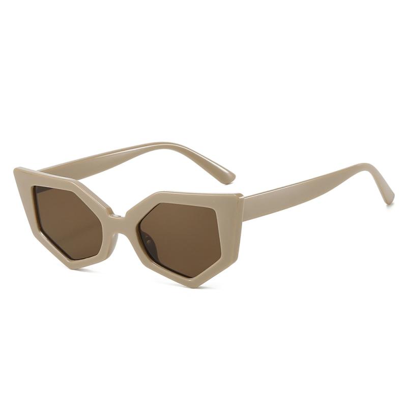 Rakuten - サングラス 紫外線カット UV400 ドライブ 運転 旅行 アウトドア 個性的 欧米風 モダン おしゃれ シンプル 不規則 キャットアイ シャープ ジオメトリック
