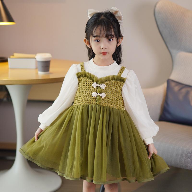 ワンピース 女の子 キッズ 子供 長袖 裏起毛 ふわふわ ボリューム プリンセスドレス フォーマル セレモ..