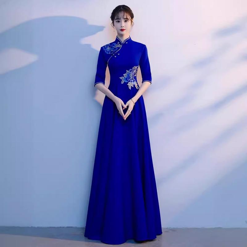 ロングドレス レディース 学生 大人用 合唱 発表会 演奏会 コーラス 衣装 司会 指揮者 パーティードレ..