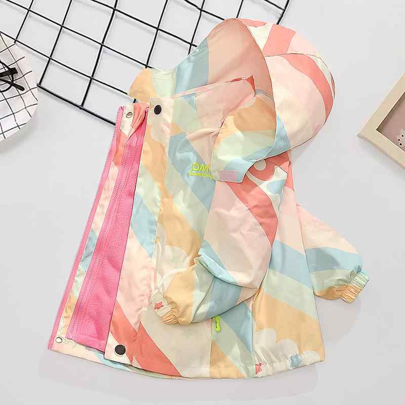 ジャケット 女の子 小学生 ジュニア 3in1 取り外し可能 裏起毛 フード付き 防寒 防風 撥水 厚手 マウンテンパーカー ウィンドブレーカー アウター 春秋冬 通学 アウトドア