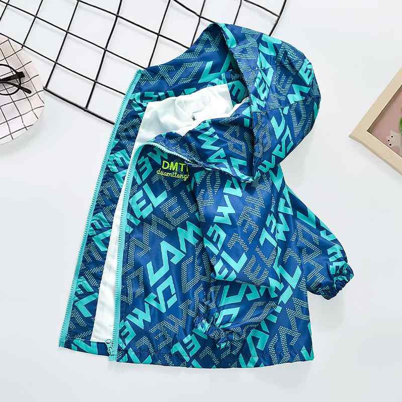 ウィンドブレーカー アウター キッズ 男の子 ジュニア 小学生 中学生 軽量 薄手 フード付き ジップアップ 春秋 スポーツ アウトドア 韓国風 おしゃれ