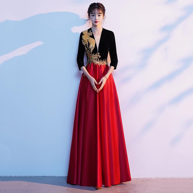 ドレス レディース 大人用 合唱 指揮 発表会 演奏会 ステージ衣装 コンクール ロングドレス Aライン ハ..