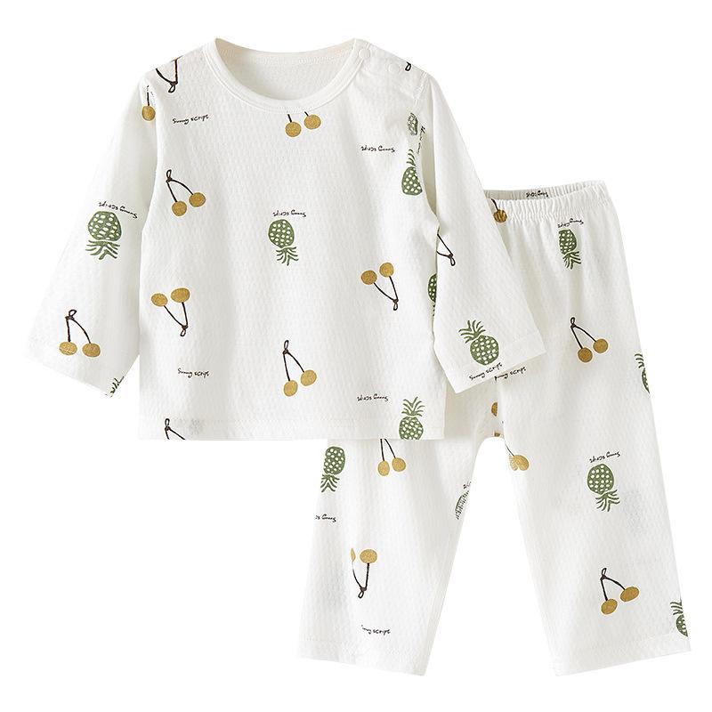 2個セット・カテゴリ: ベビー肌着・性別: ユニセックス・主な素材: 綿100%・厚さ: 薄手・柄: キャラクター・スタイル: セットアップ・カラー展開: レインボー、にんじん、パイナップル、ピンクうさぎ、スマイル、チェリー・サイズ展開: 73cm, 80cm, 90cm, 100cm, 110cm