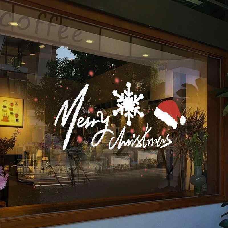 シール 静電気 貼ってはがせる PET素材 クリスマス 窓ガラス ショーウィンドウ デコレーション クリス..