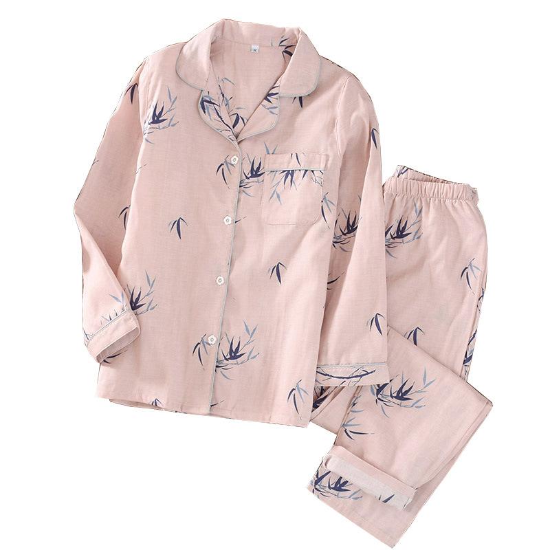 ルームウェア ペア 男女兼用 メンズ レディース 春夏 和風 ダブルガーゼ 綿100% 前開き 長袖 ゆったり 薄手 パジャマ セットアップ 快適 通気性 涼しい 部屋着