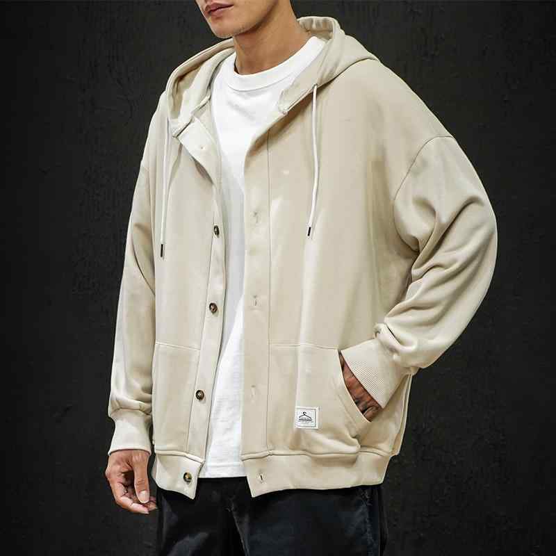 パーカー メンズ フード付き ボタン 大きいサイズ スウェットカーディガン ゆったり 長袖 無地 春秋 カ..