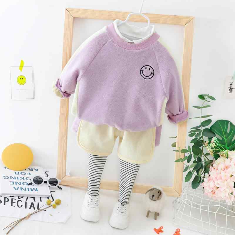 キッズ 女の子 ベビー 子供服 冬 裏起毛 厚手 長袖 長パンツ 韓国風 かわいい トレーナー スウェット ..