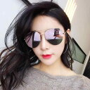 サングラス レディース メンズ UVカット UV400 ドライブ 運転 小顔効果 多角形 アビエイター オーバーサイズ フレームレス 丸顔向け 個性的 トレンド ファッション 高級感 メタルフレーム