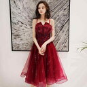 パーティードレス レディース 春夏 薄手 軽量 Aライン ノースリーブ 結婚式 披露宴 二次会 婚約式 お呼ばれ 演奏会 ロング丈 ミディ丈 フォーマル レッド ワインレッド ブラック ポリエステル