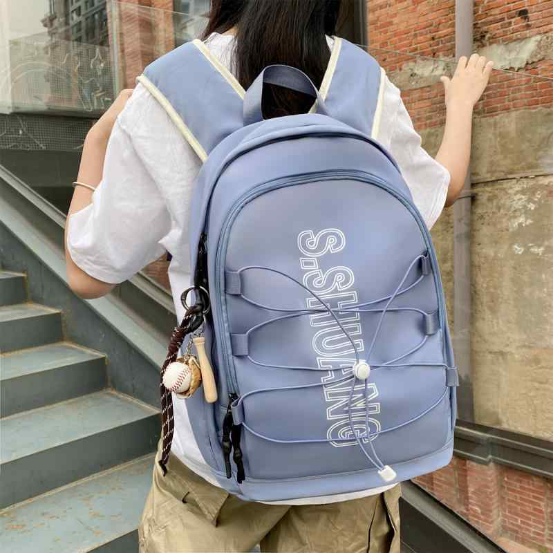 バックパック 男女兼用 大容量 通学用 スクールバッグ 中学生 高校生 軽量 耐摩耗 多機能 14インチPC対..