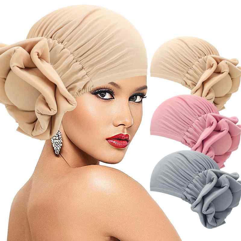 ターバン帽 レディース 無地 通気性 ボリュームデザイン インナーキャップ アフリカンスタイル ファッ..