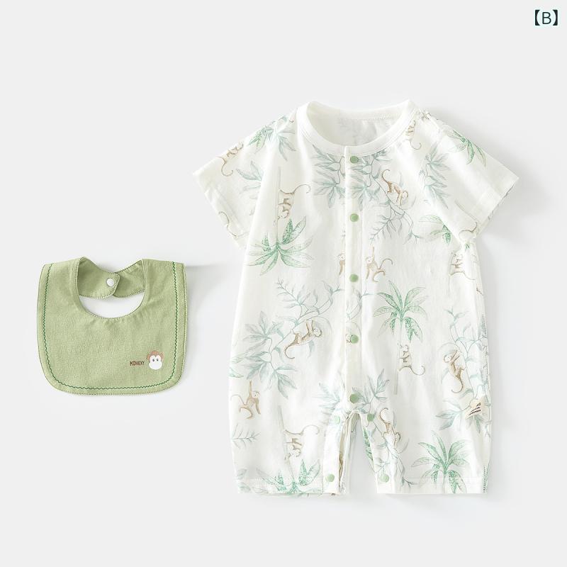 ロンパース ベビー 乳幼児 赤ちゃん 男の子 女の子 男女兼用 接触冷感 吸汗速乾 薄...